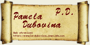 Pamela Dubovina vizit kartica